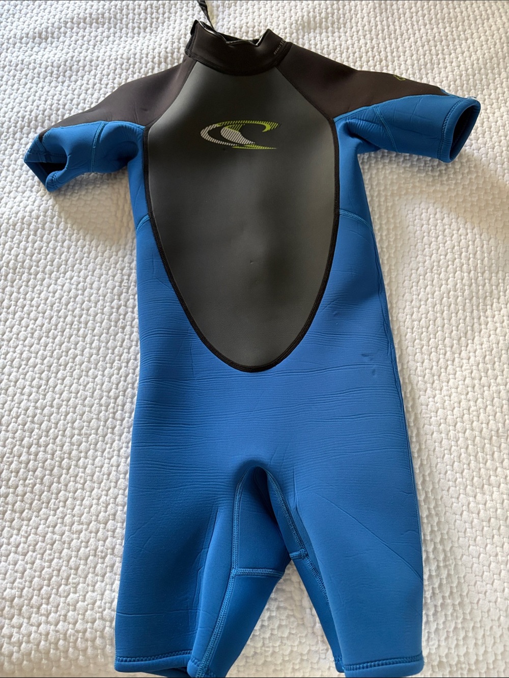 O'Neill Blue and Black Short-Sleeve Kids Wetsuit One-Piece